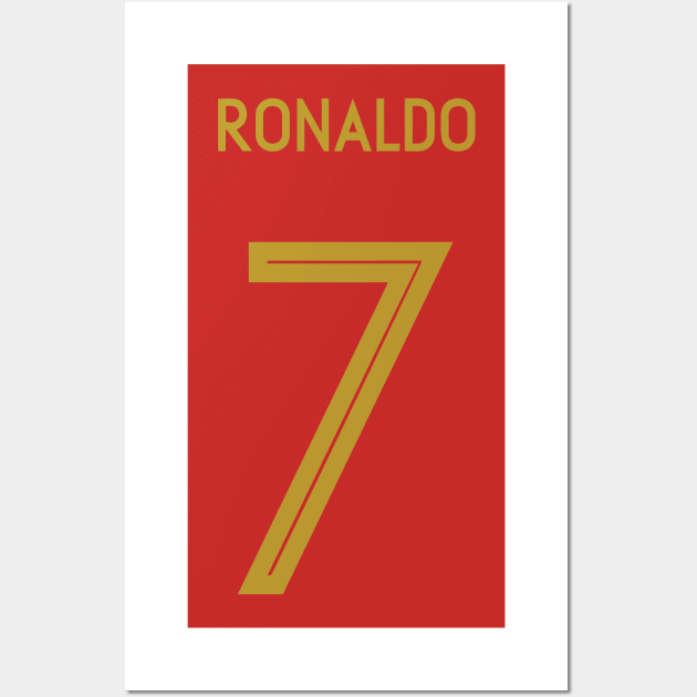 Christiano Ronaldo Portugal Jersey 2020 Wall Art by Alimator